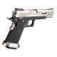 Страйкбольный пистолет WE COLT M1911 HI-CAPA 5.1 WET REX Long, металл, перфорированный кожух, WE-H001WET-SV